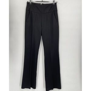 Cabi‎ High Rise Flared Dress Pants Womens 2 Black Stretch Knit Elegant Chic City